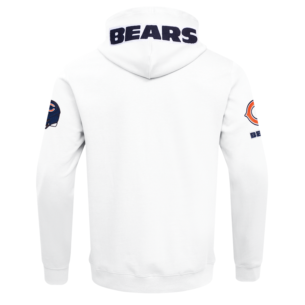 Chicago Bears Pro Standard Full Zip Chenille White Hoodie