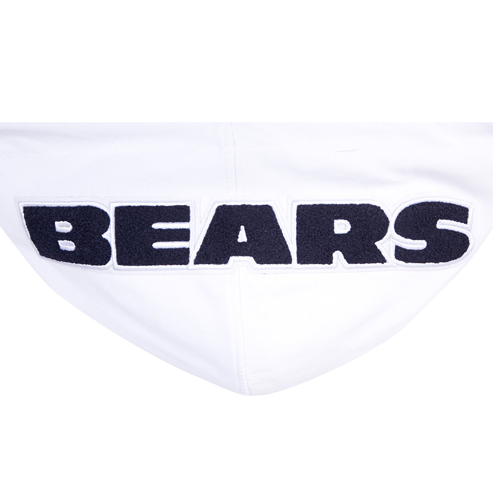 Chicago Bears Pro Standard Full Zip Chenille White Hoodie