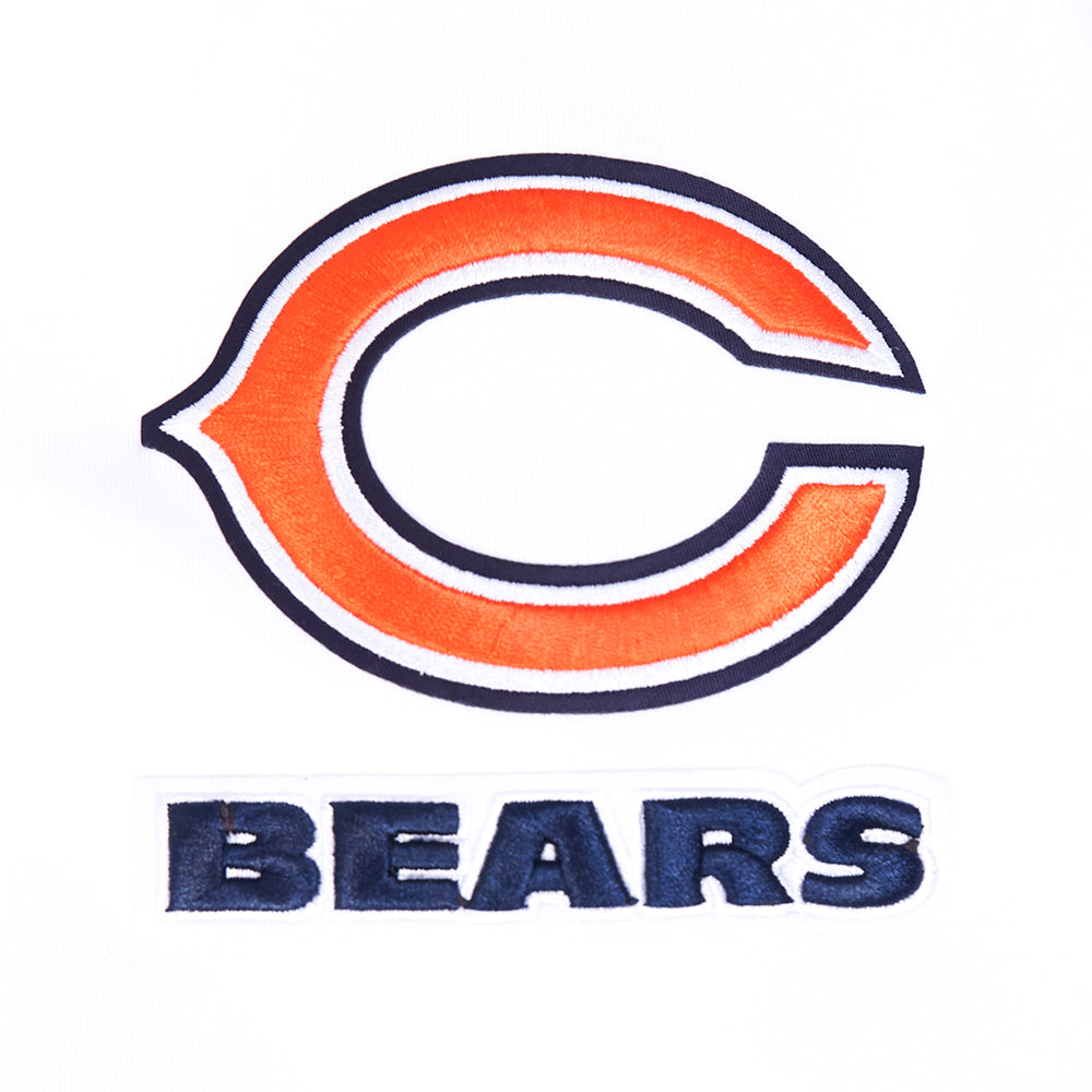 Chicago Bears Pro Standard Full Zip Chenille White Hoodie