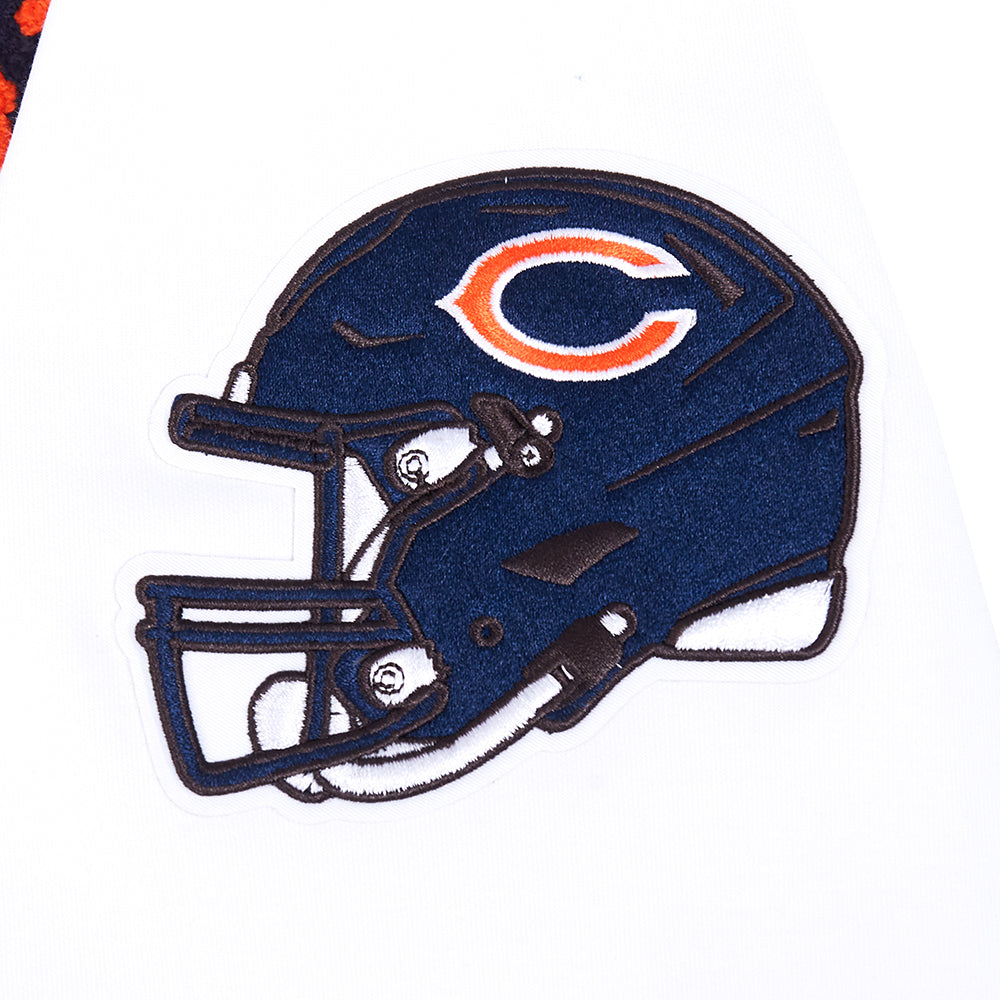 Chicago Bears Pro Standard Full Zip Chenille White Hoodie