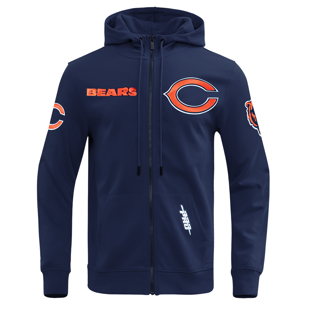 Chicago Bears Pro Standard Navy Full Zip Wind Suit Hoodie
