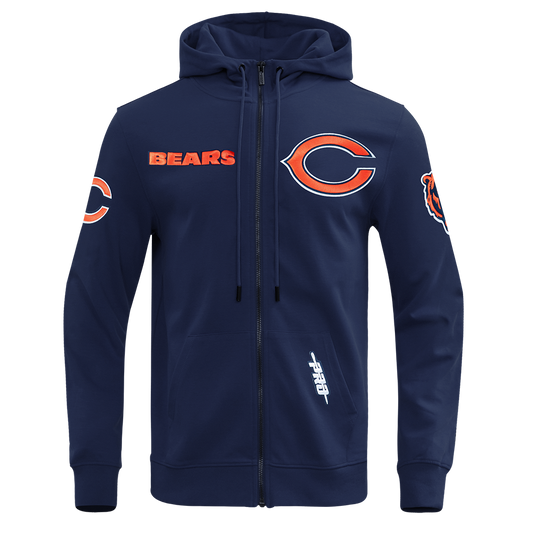 Chicago Bears Pro Standard Navy Full Zip Wind Suit Hoodie