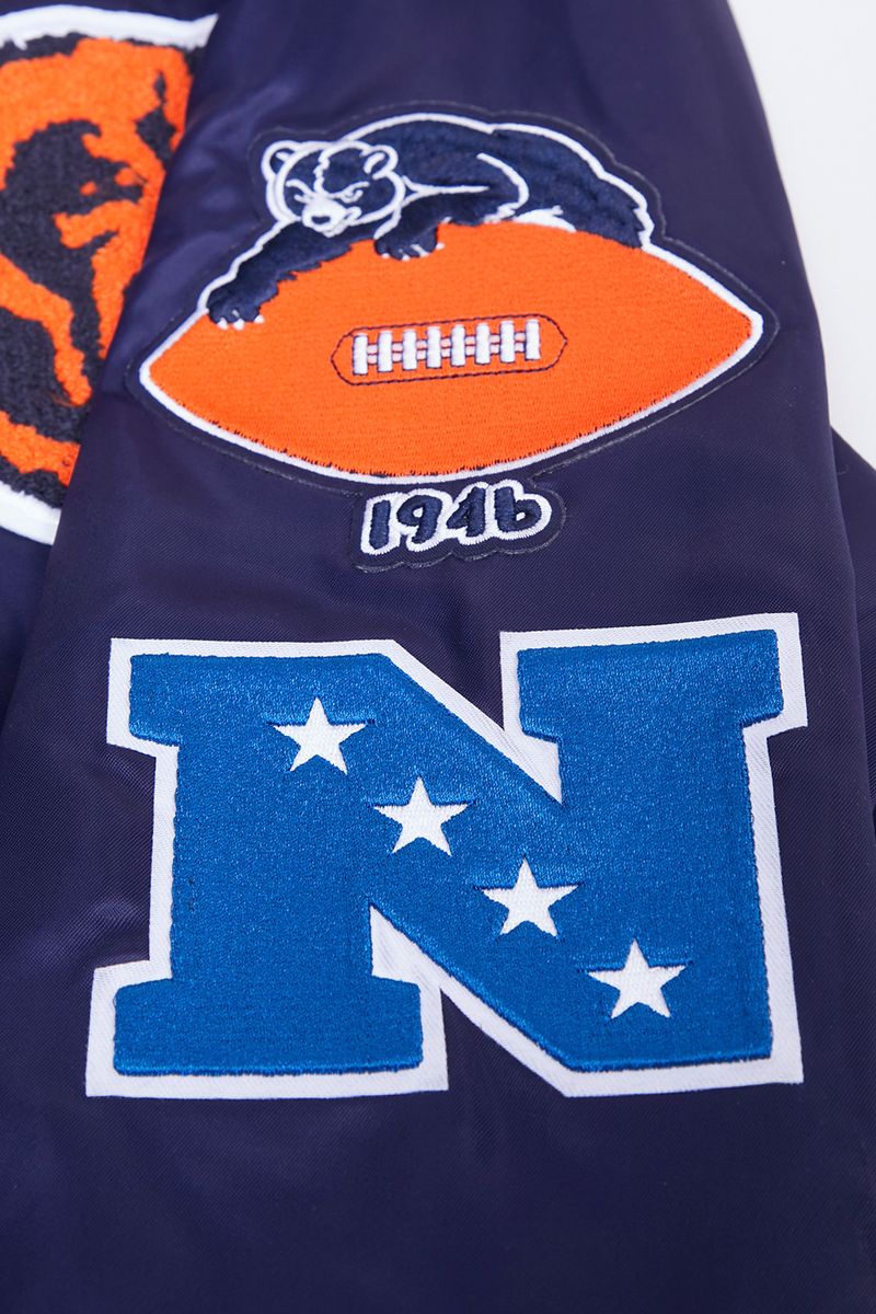 Chicago Bears Pro Standard Navy Retro Classic Satin Jacket – Clark