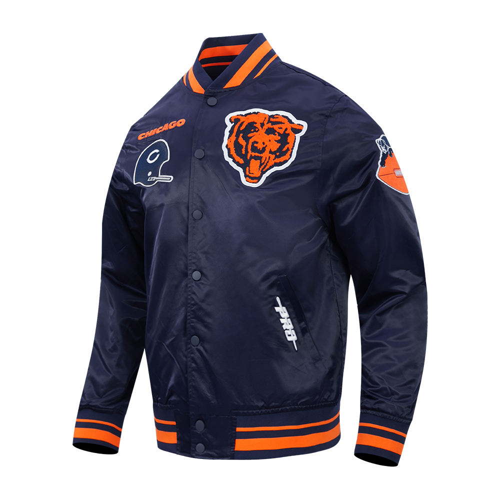 Chicago Bears Pro Standard Navy Satin Retro Classic Jacket