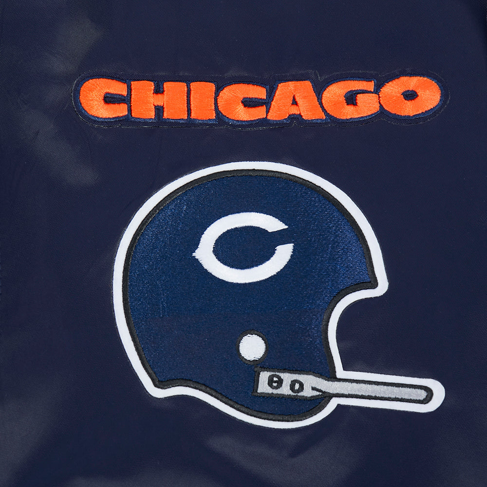 Chicago Bears Pro Standard Navy Satin Retro Classic Jacket