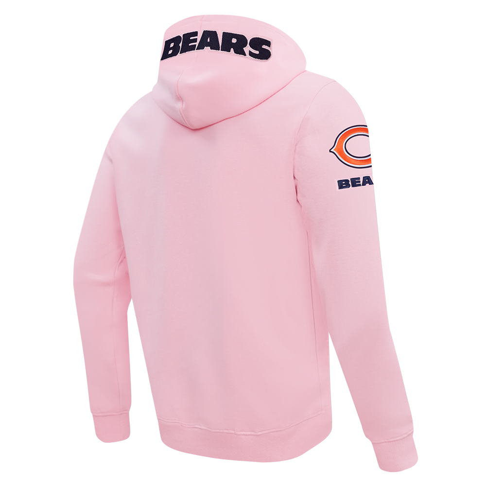 Chicago Bears Pro Standard Pink Full Zip Chenille Hoodie