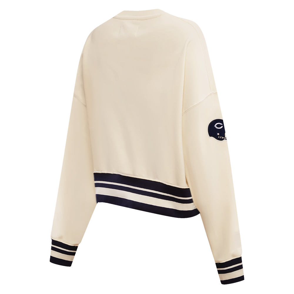Chicago Bears Pro Standard Women's Eggshell Retro Classic Crewneck Sweatshirt