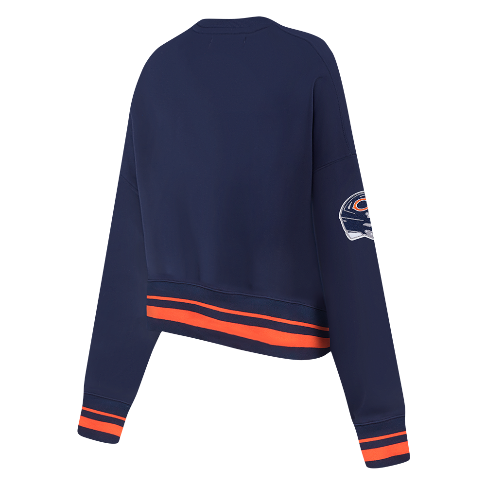 Chicago Bears Pro Standard Women's Midnight Mashup Ribbed Crewneck Sweatshirt