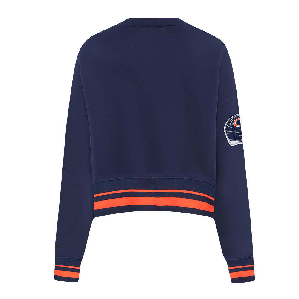 Chicago Bears Pro Standard Women's Midnight Mashup Ribbed Crewneck Sweatshirt