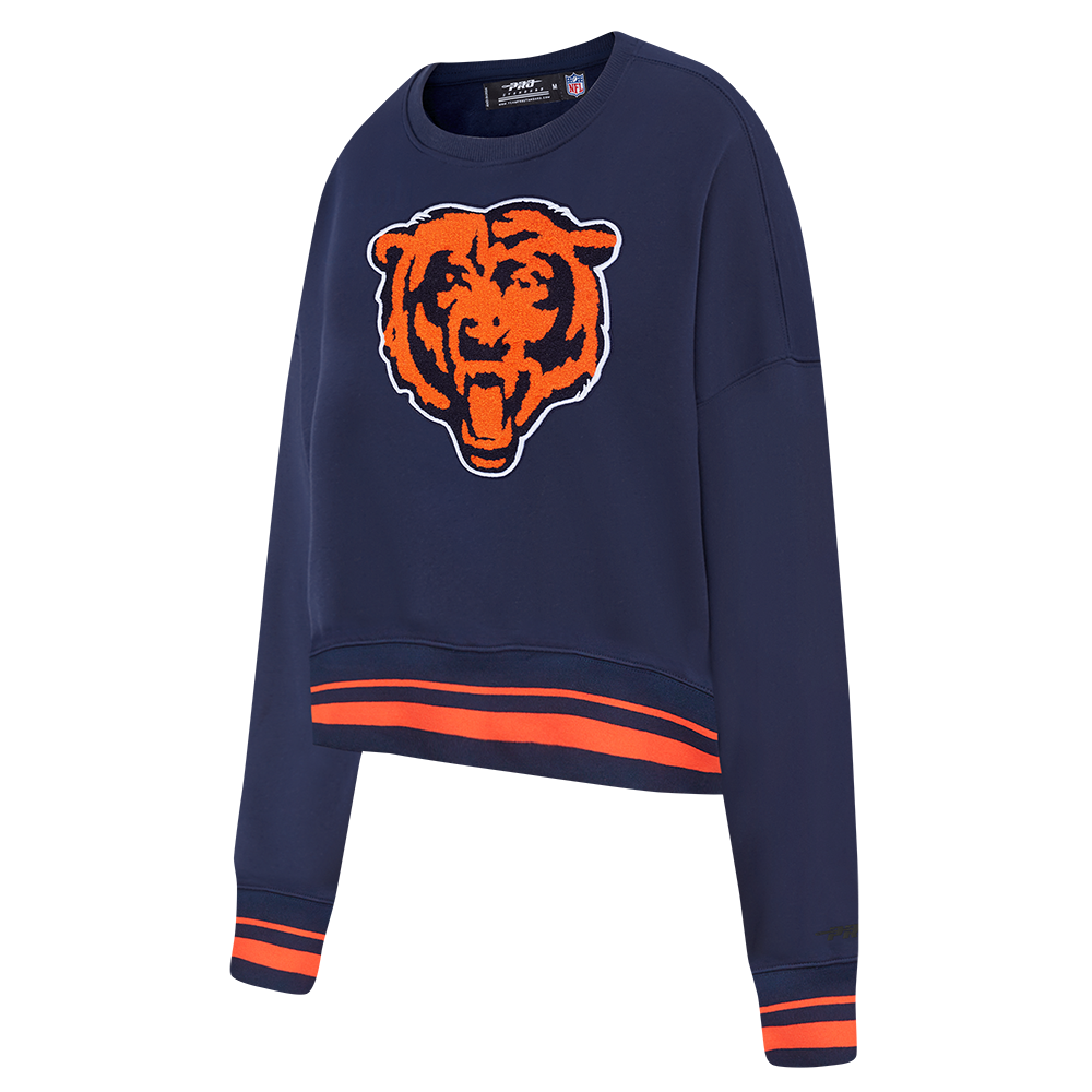 Chicago Bears Pro Standard Women's Midnight Mashup Ribbed Crewneck Sweatshirt