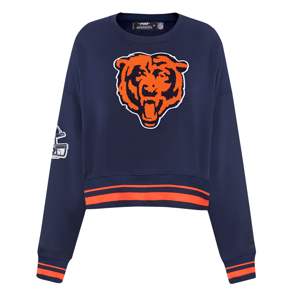 Chicago Bears Pro Standard Women's Midnight Mashup Ribbed Crewneck Sweatshirt