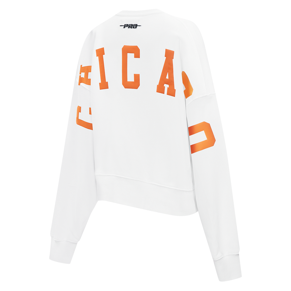 Chicago Bears Pro Standard Women's White Wingspan Crewneck Sweatshirt