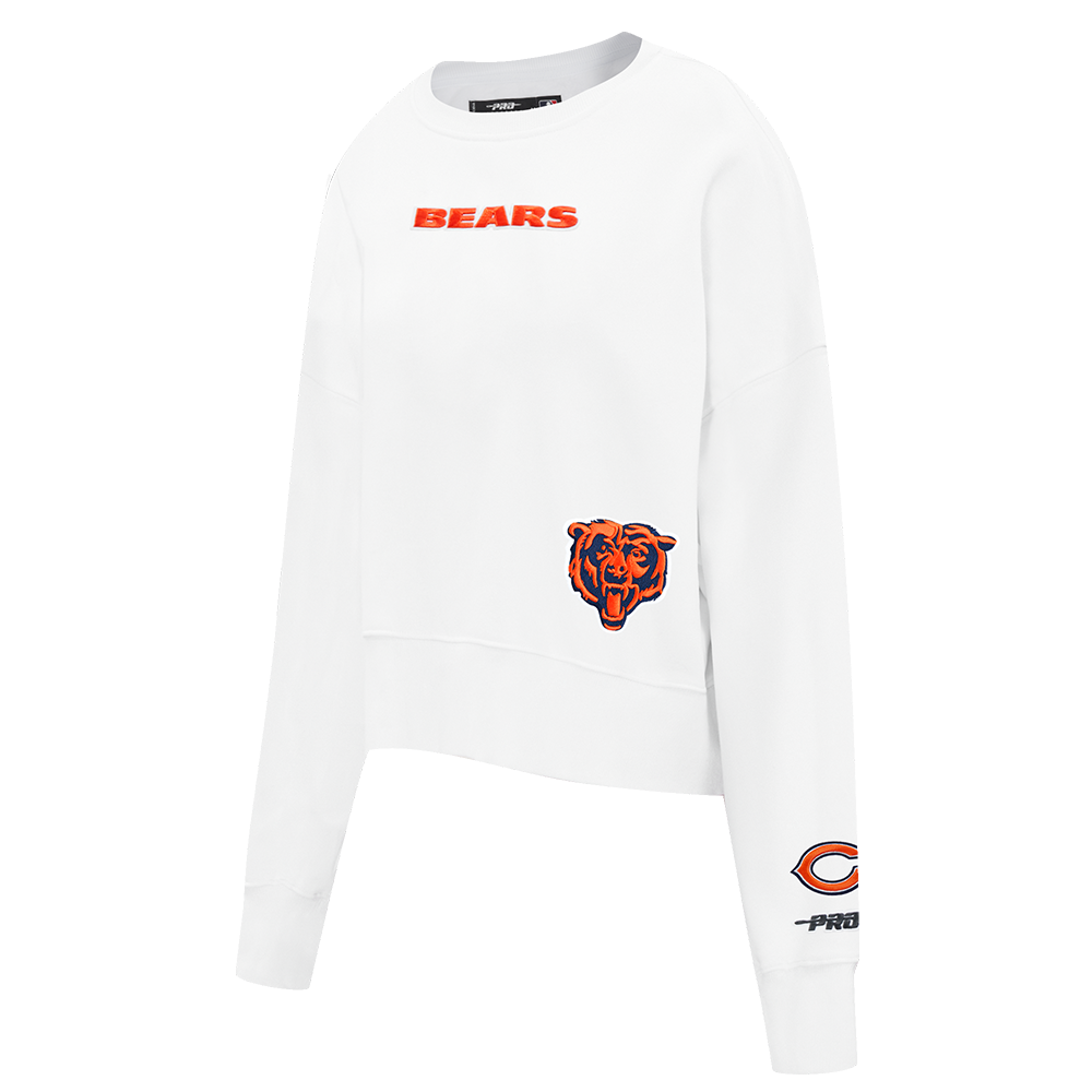 Chicago Bears Pro Standard Women's White Wingspan Crewneck Sweatshirt