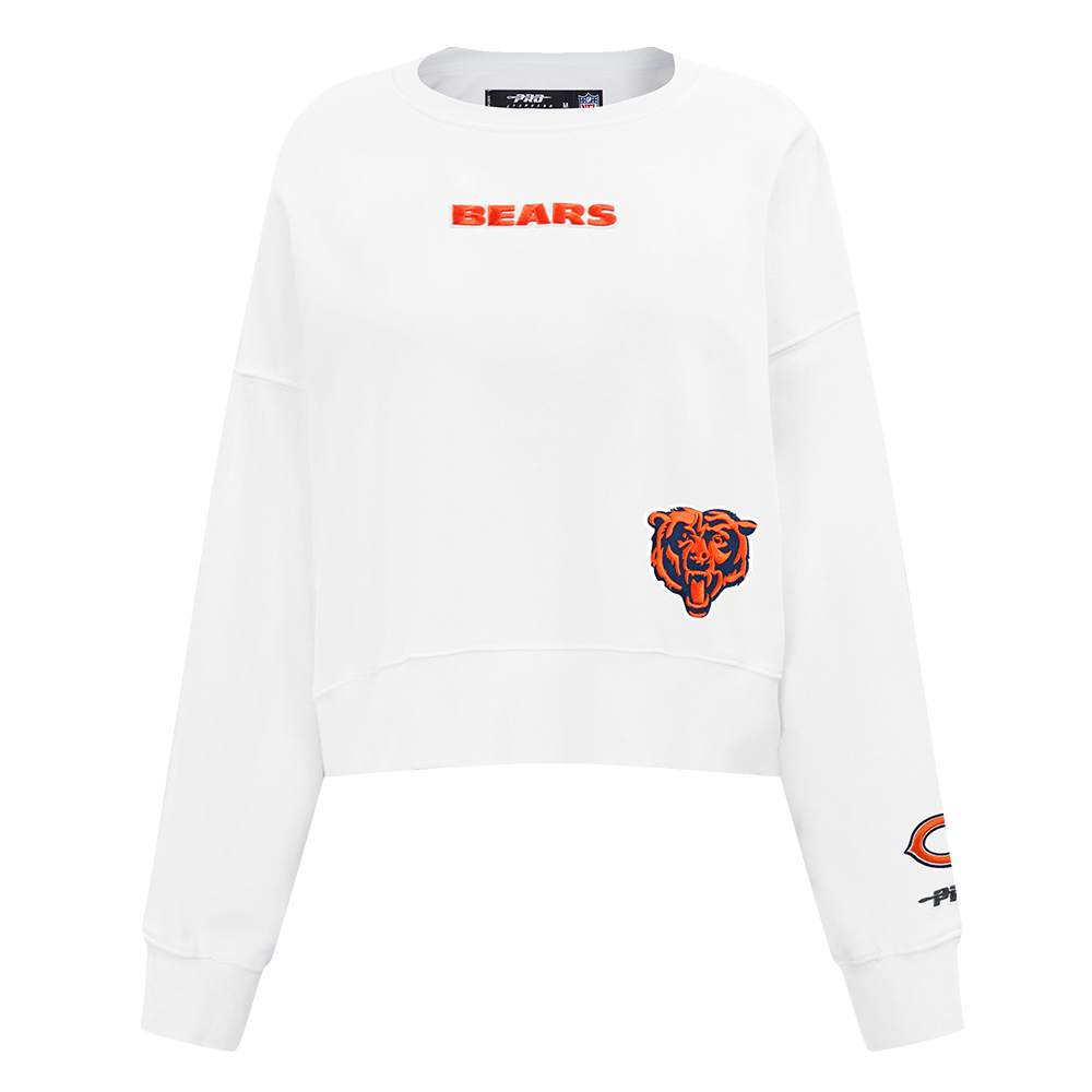 Chicago Bears Pro Standard Women's White Wingspan Crewneck Sweatshirt