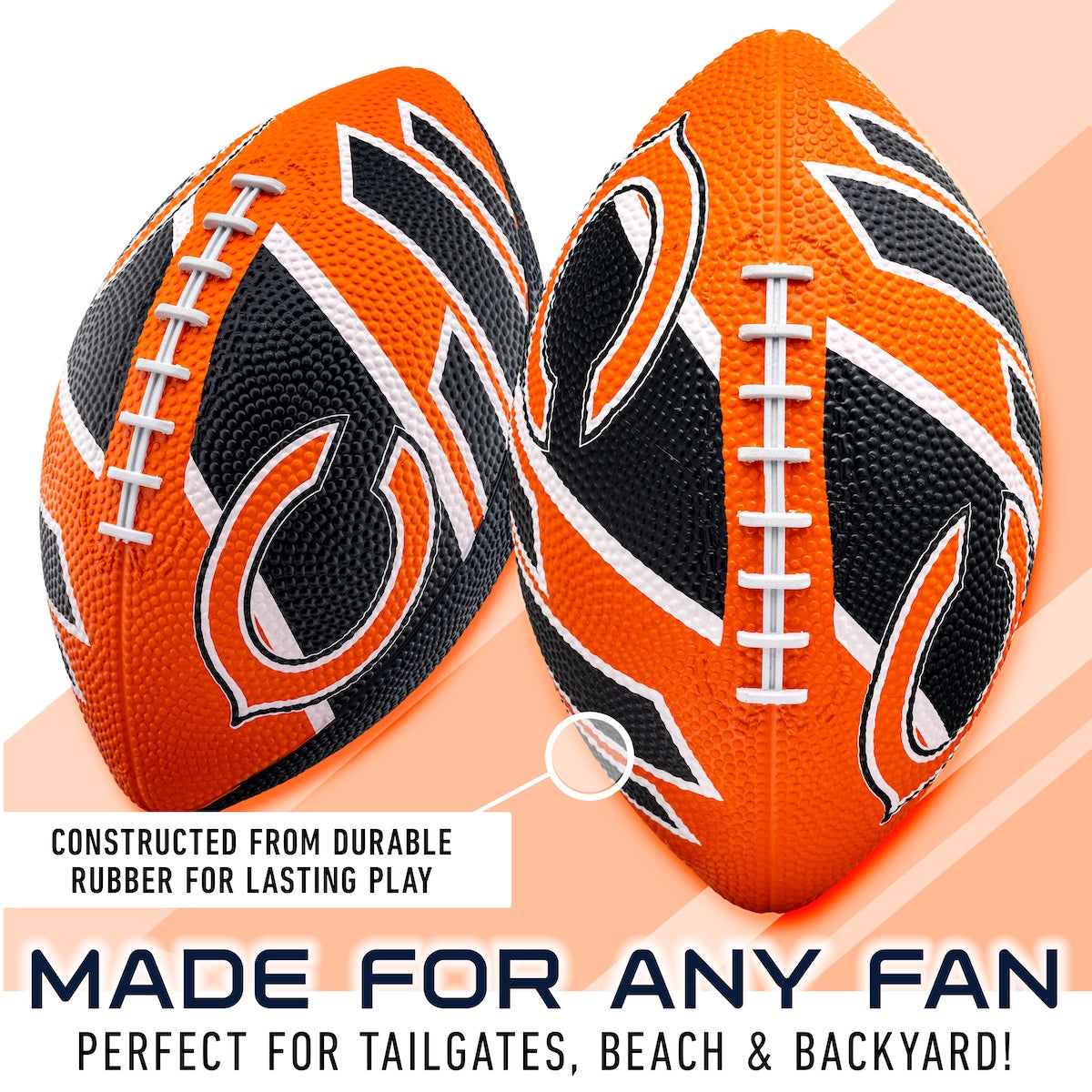 Chicago Bears Rubber Boxed Football
