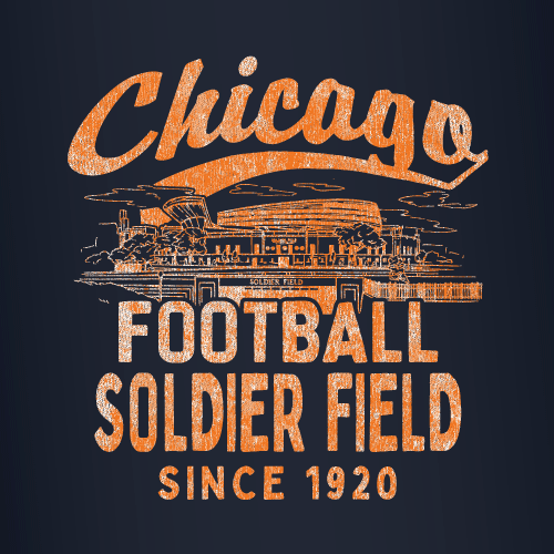 Chicago Bears Soldier Field Sticker 3 in. x 3 in.