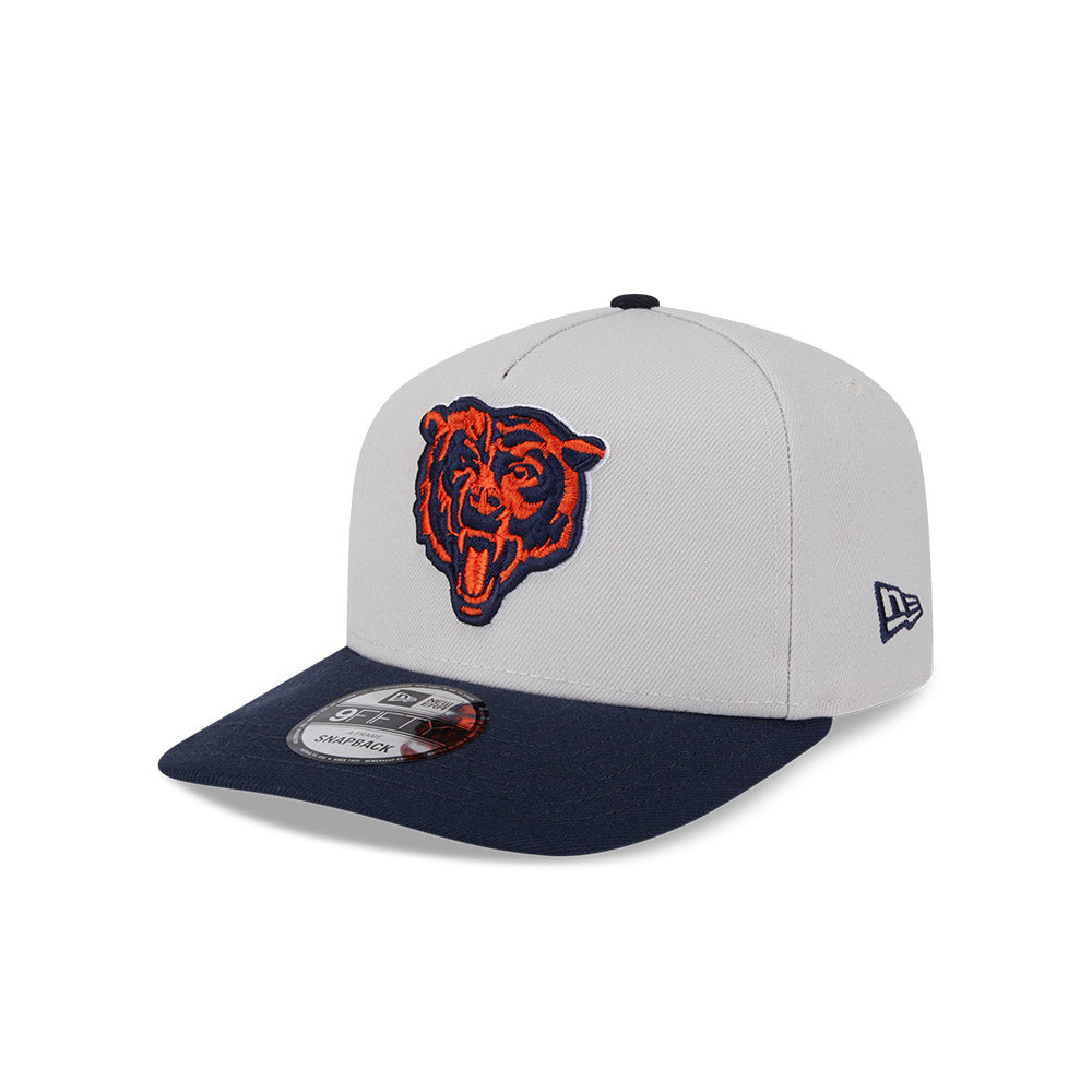 Chicago Bears Stone/Navy Curve New Era 9FIFTY A-Frame Adjustable Hat