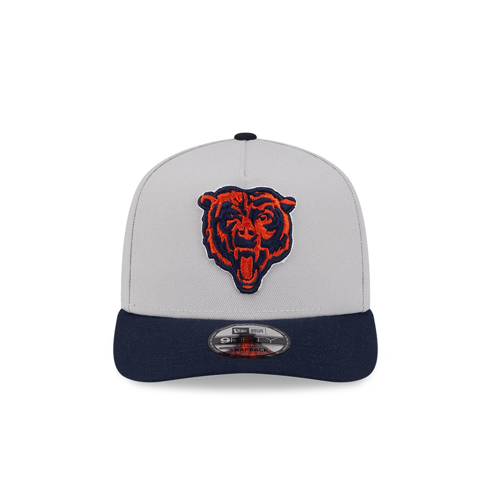 Chicago Bears Stone/Navy Curve New Era 9FIFTY A-Frame Adjustable Hat