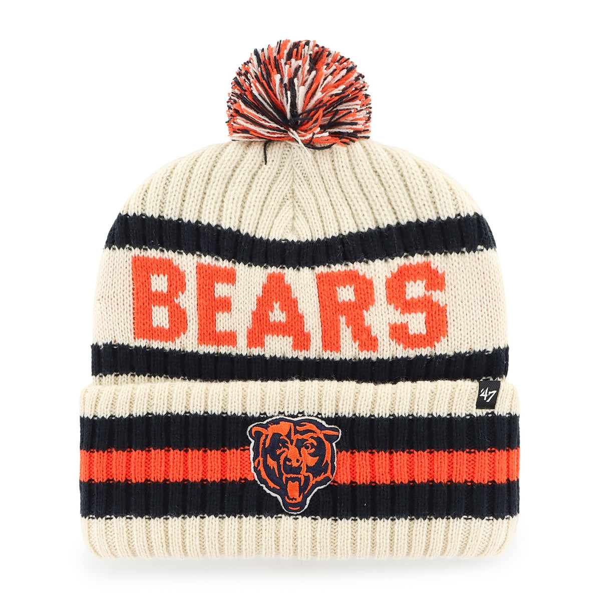 Chicago Bears '47 Bering Natural Cuffed Knit Hat