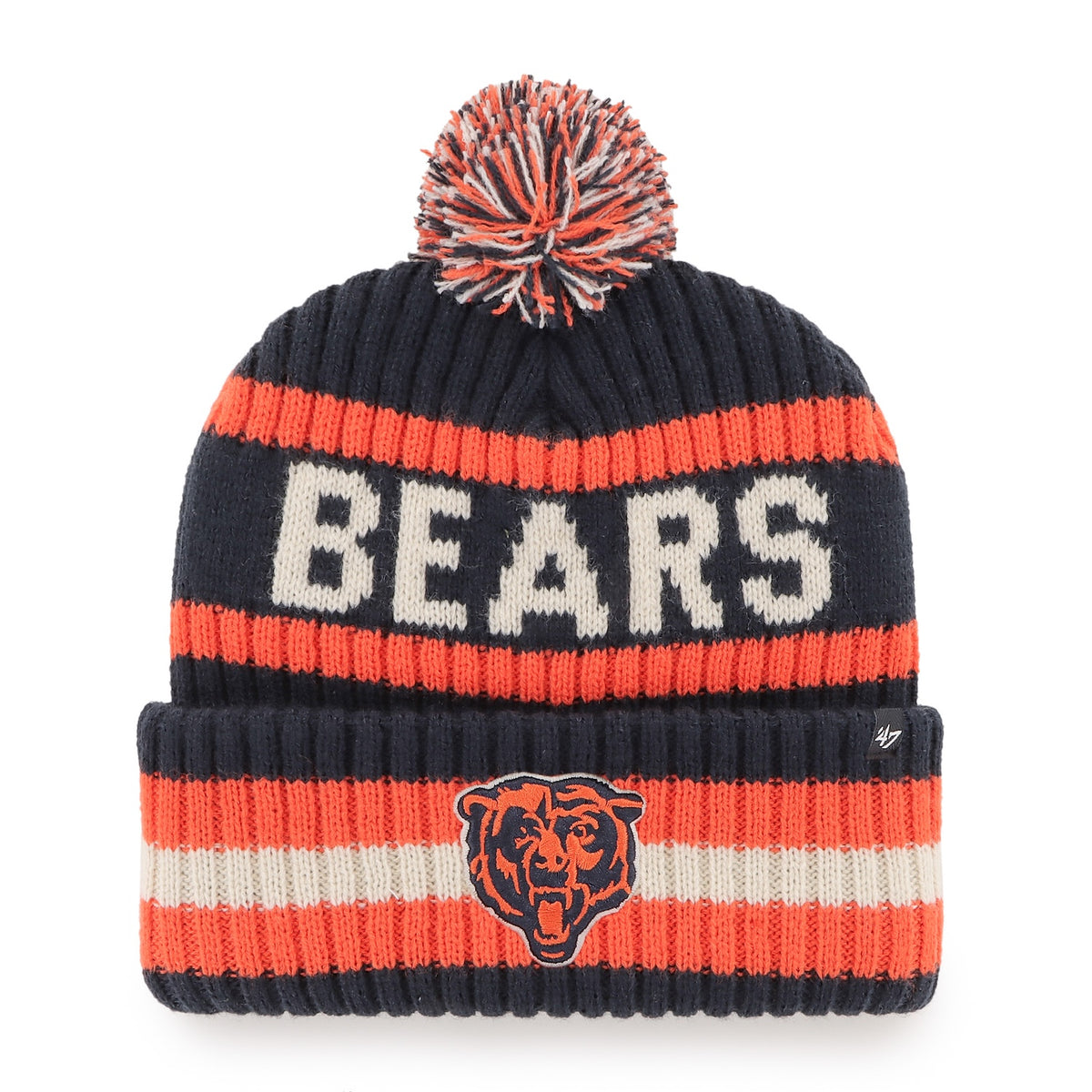 Chicago Bears '47 Historic Bering Navy Cuffed Knit Hat