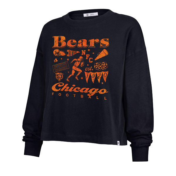 Chicago Bears '47 Navy Collage Sydney Long Sleeve Shirt