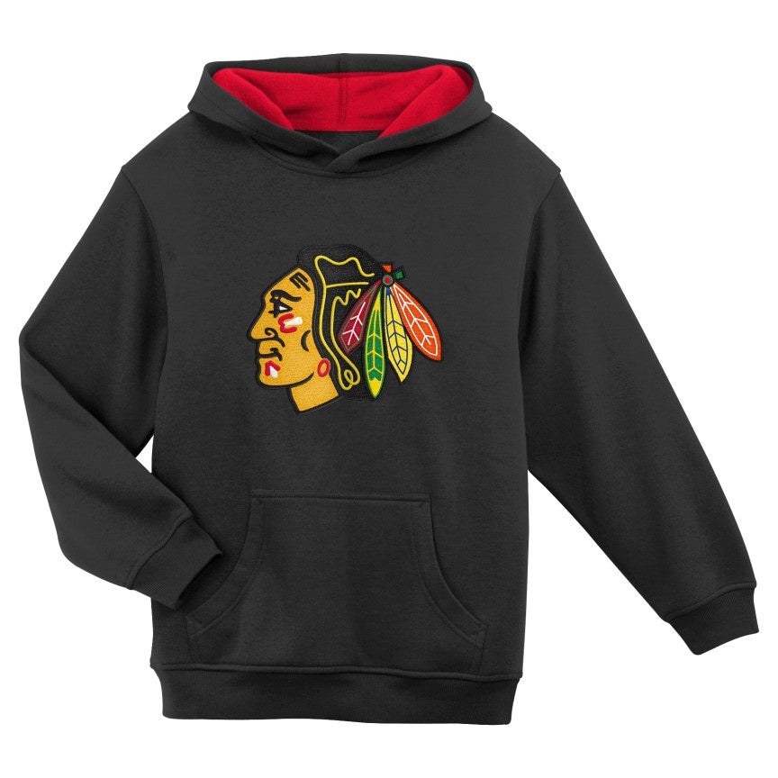 Chicago Blackhawks Black Prime Fleece Kids 4-7 Hoodie