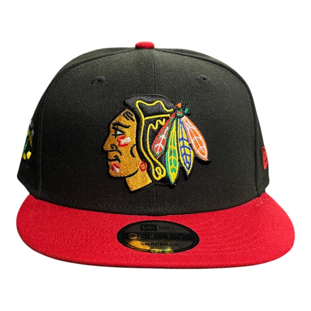 Chicago Blackhawks Black/Red Two Toned New ERa 9FIFTY Snapback Hat