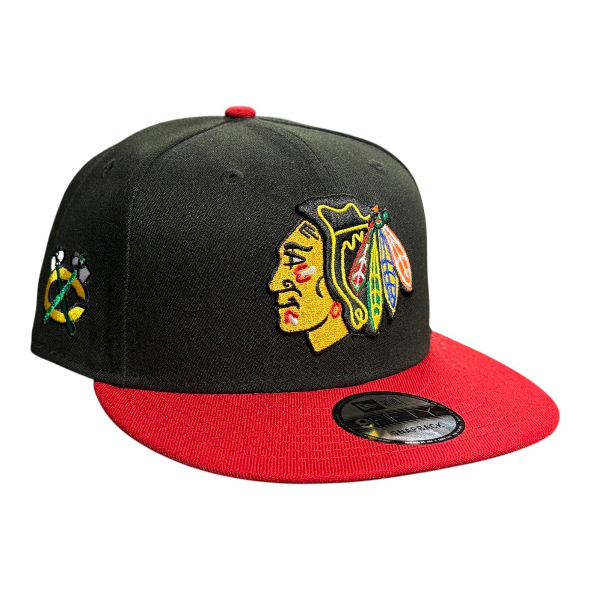 Chicago Blackhawks Black/Red Two Toned New ERa 9FIFTY Snapback Hat