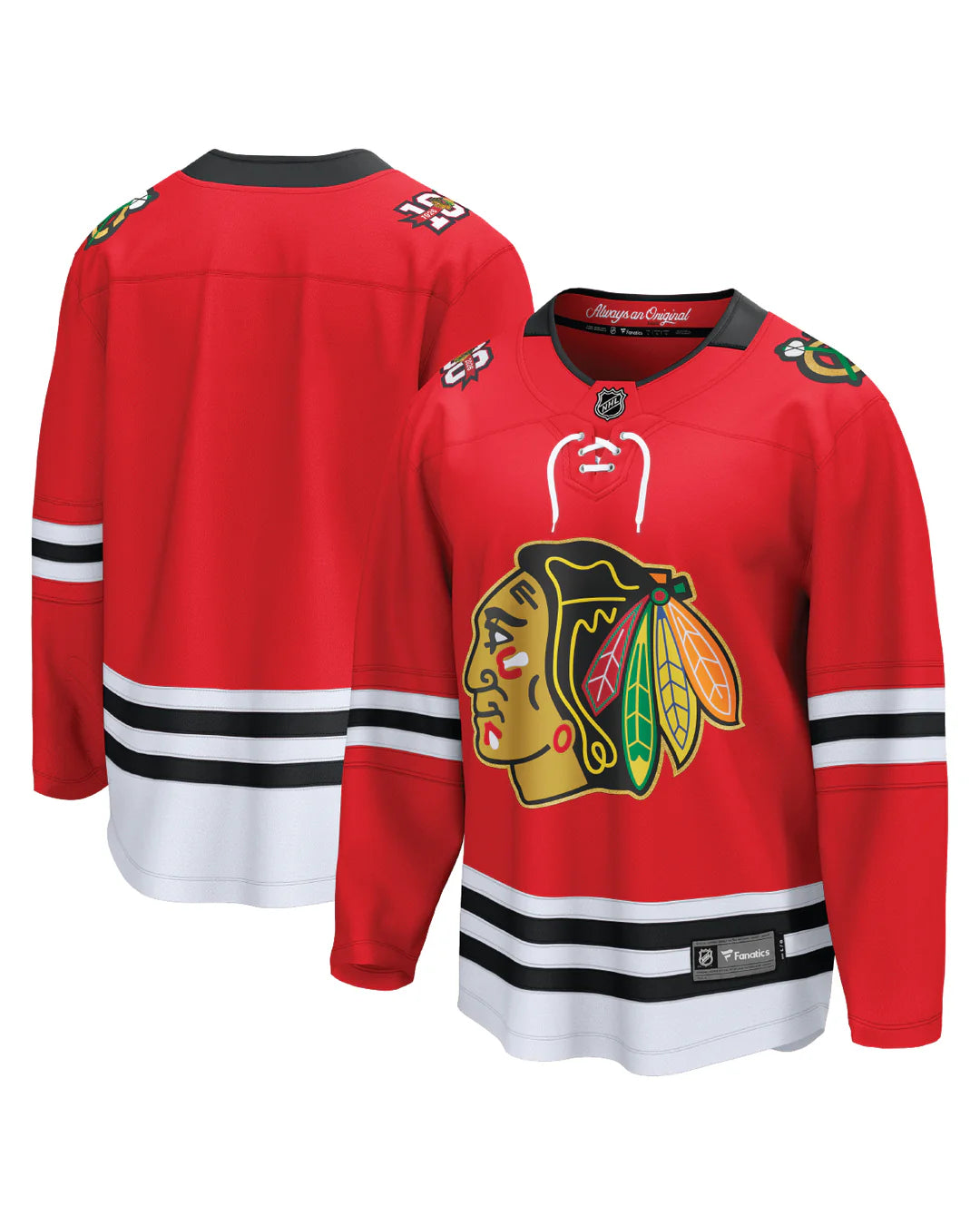 Chicago Blackhawks Centennial Fanatics Breakaway Replica Home Jersey