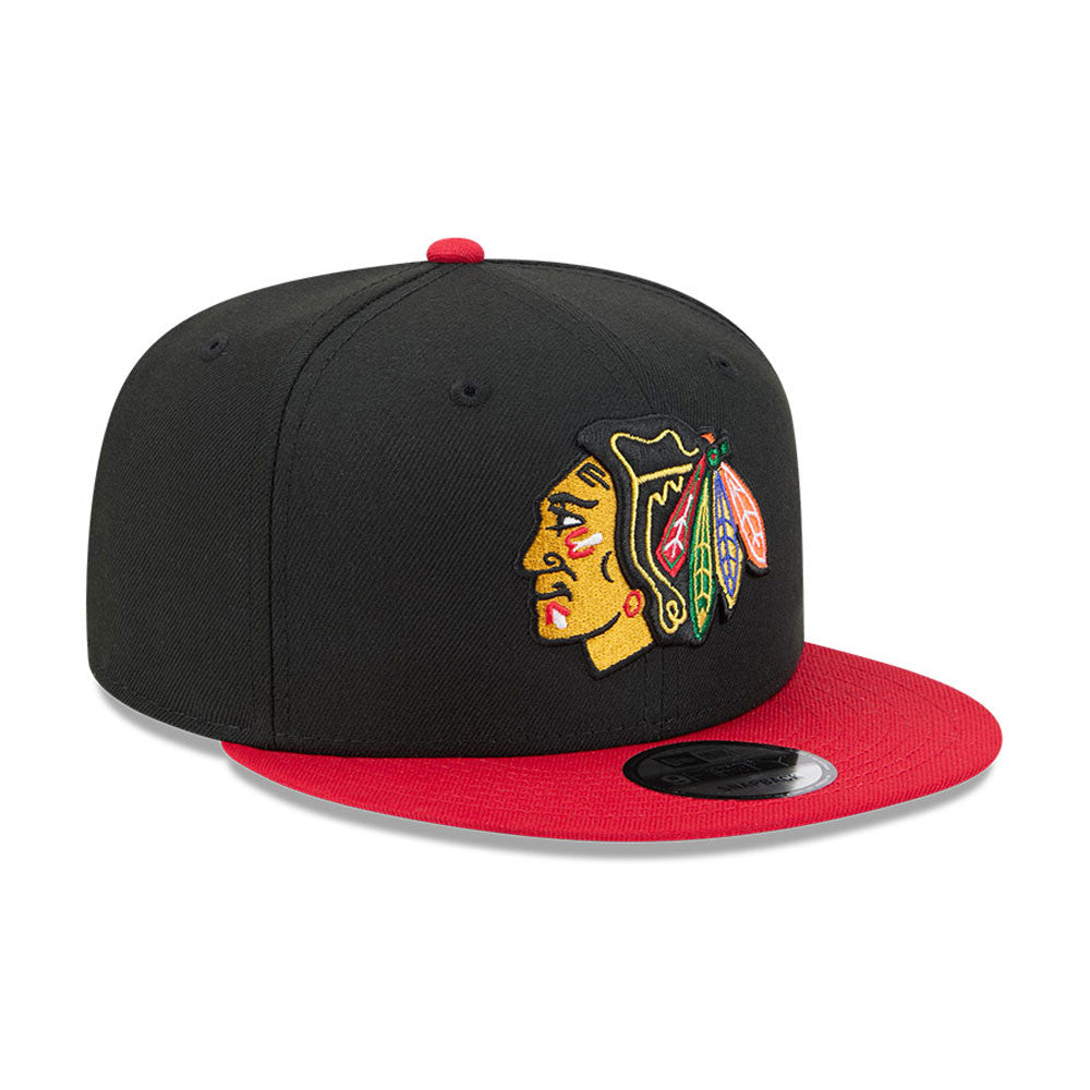 Chicago Blackhawks New Era 9FIFTY Black/Red Snapback Hat