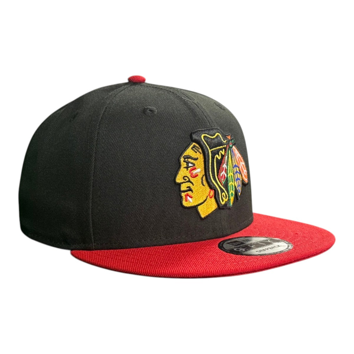 Chicago Blackhawks New Era 9FIFTY Black/Red Snapback Hat