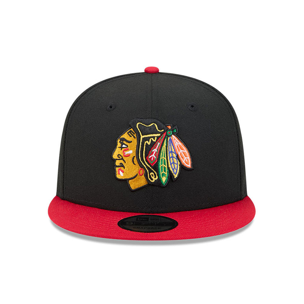 Chicago Blackhawks New Era 9FIFTY Black/Red Snapback Hat