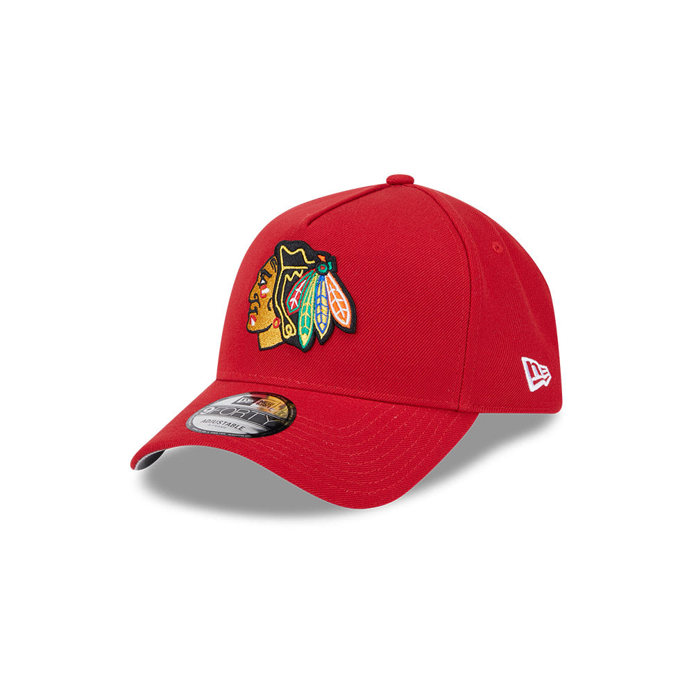 Chicago Blackhawks New Era 9FORTY A-Frame Red Adjustable Hat