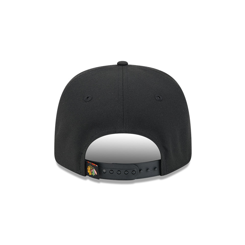 Chicago Blackhawks New Era 9SEVENTY Black Poly Stretch-Snap Adjustable Hat