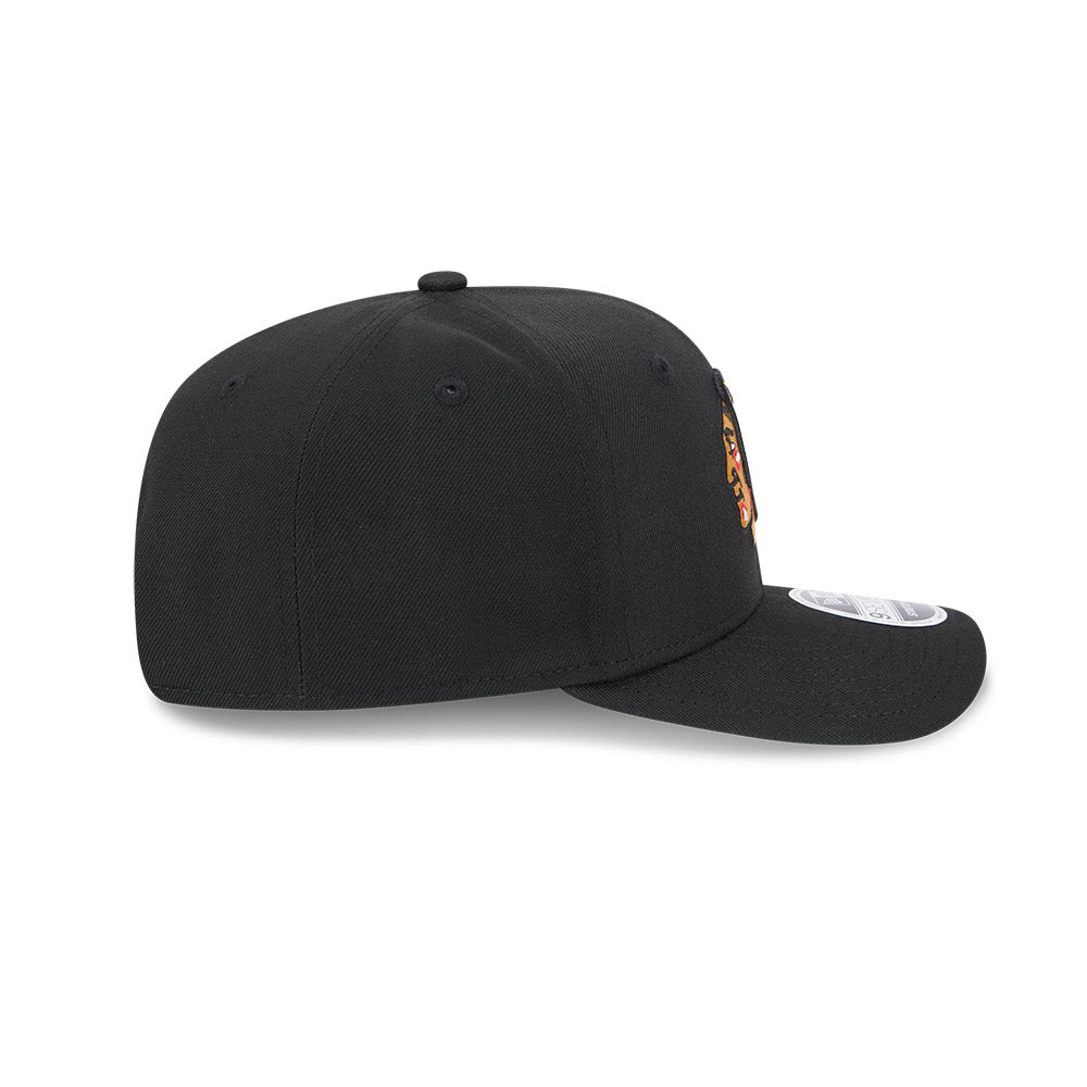 Chicago Blackhawks New Era 9SEVENTY Black Poly Stretch-Snap Adjustable Hat