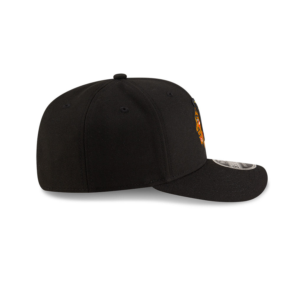 Chicago Blackhawks New Era 9SEVENTY Black Stretch-Snap Adjustable