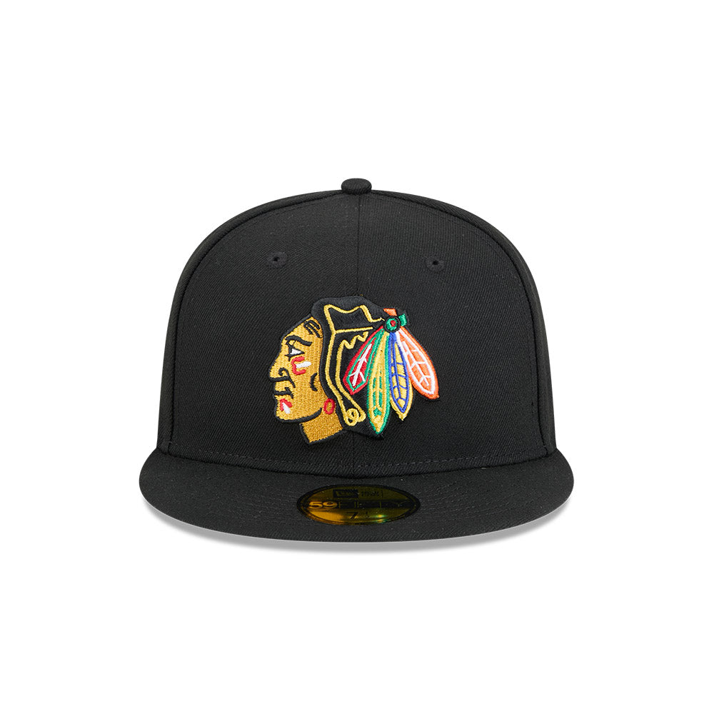 帽子 NEW ERA apartment BLACKHAWKS FITTED CAP Chicago Blackhawks New Era Black 59FIFTY Fitted Hat – Clark Street