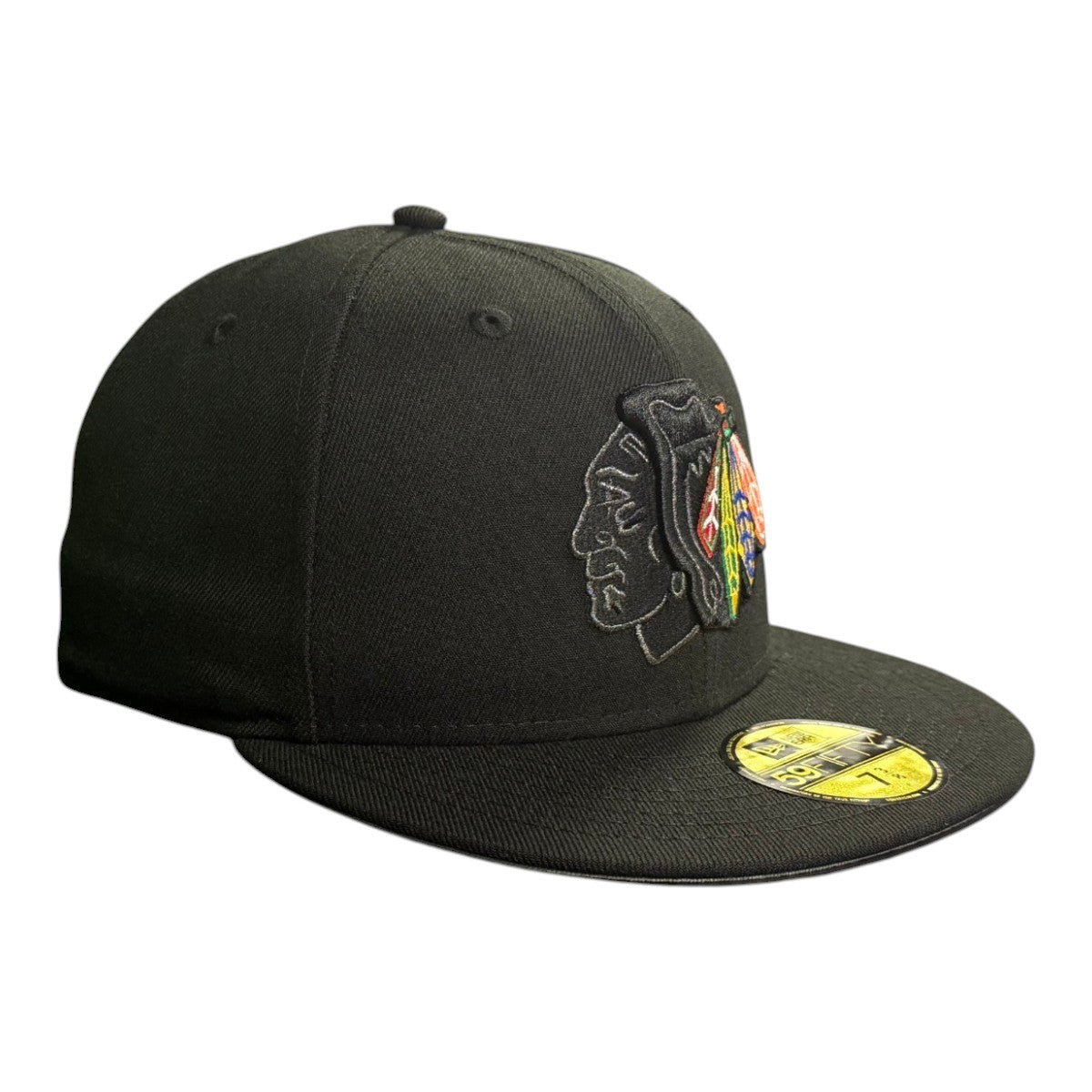 Chicago Blackhawks New Era Color Feathers Black 59FIFTY Fitted Hat