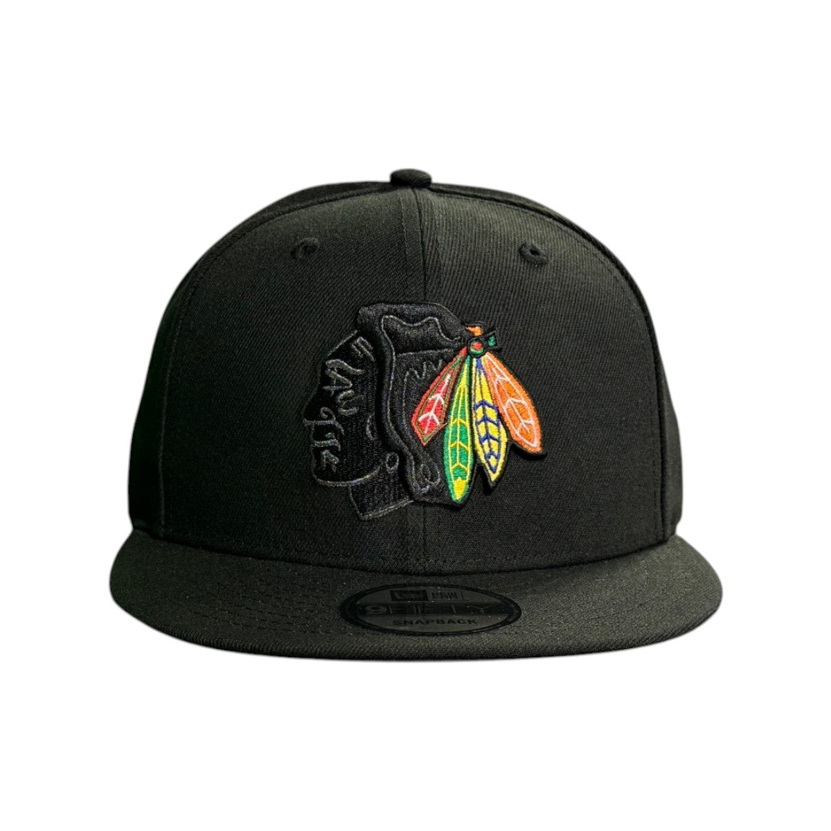 Chicago Blackhawks New Era Color Feathers Black 9FIFTY Snapback Hat