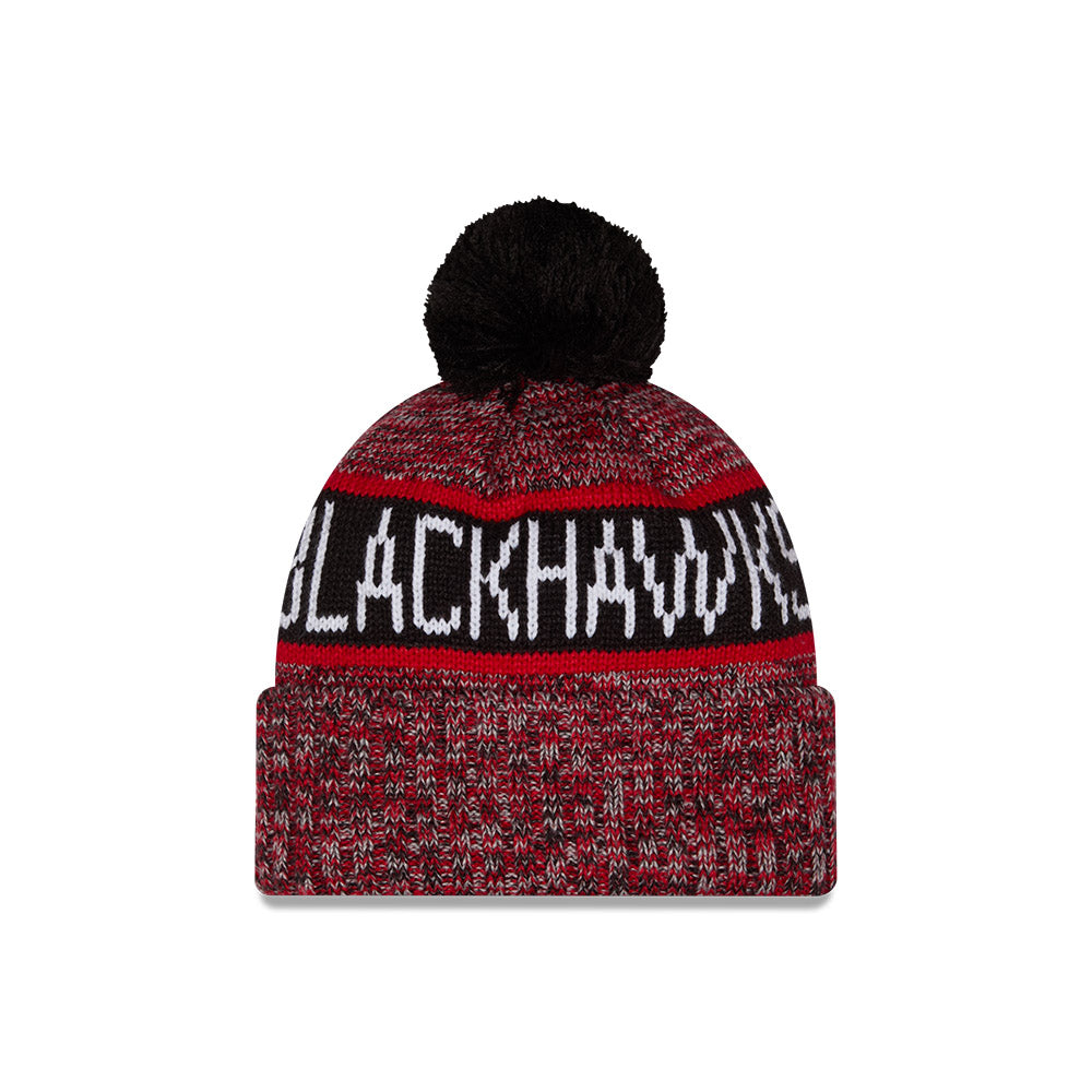 Chicago Blackhawks New Era Retro Logo Tri Color Knit Beanie