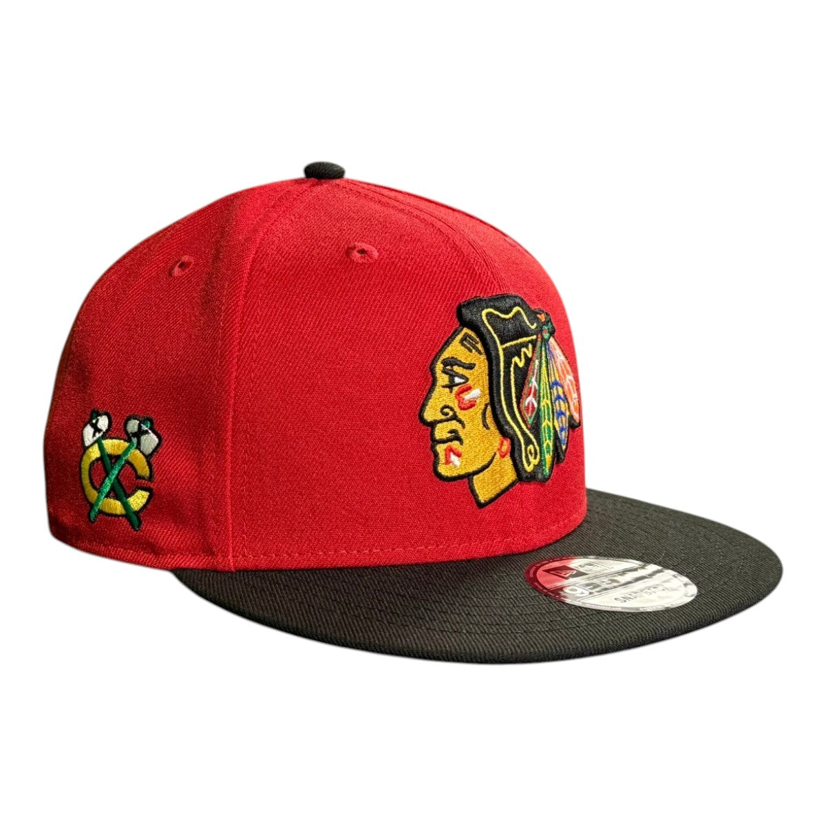 Chicago Blackhawks Red/Black Two Toned New Era 9FIFTY Snapback Hat