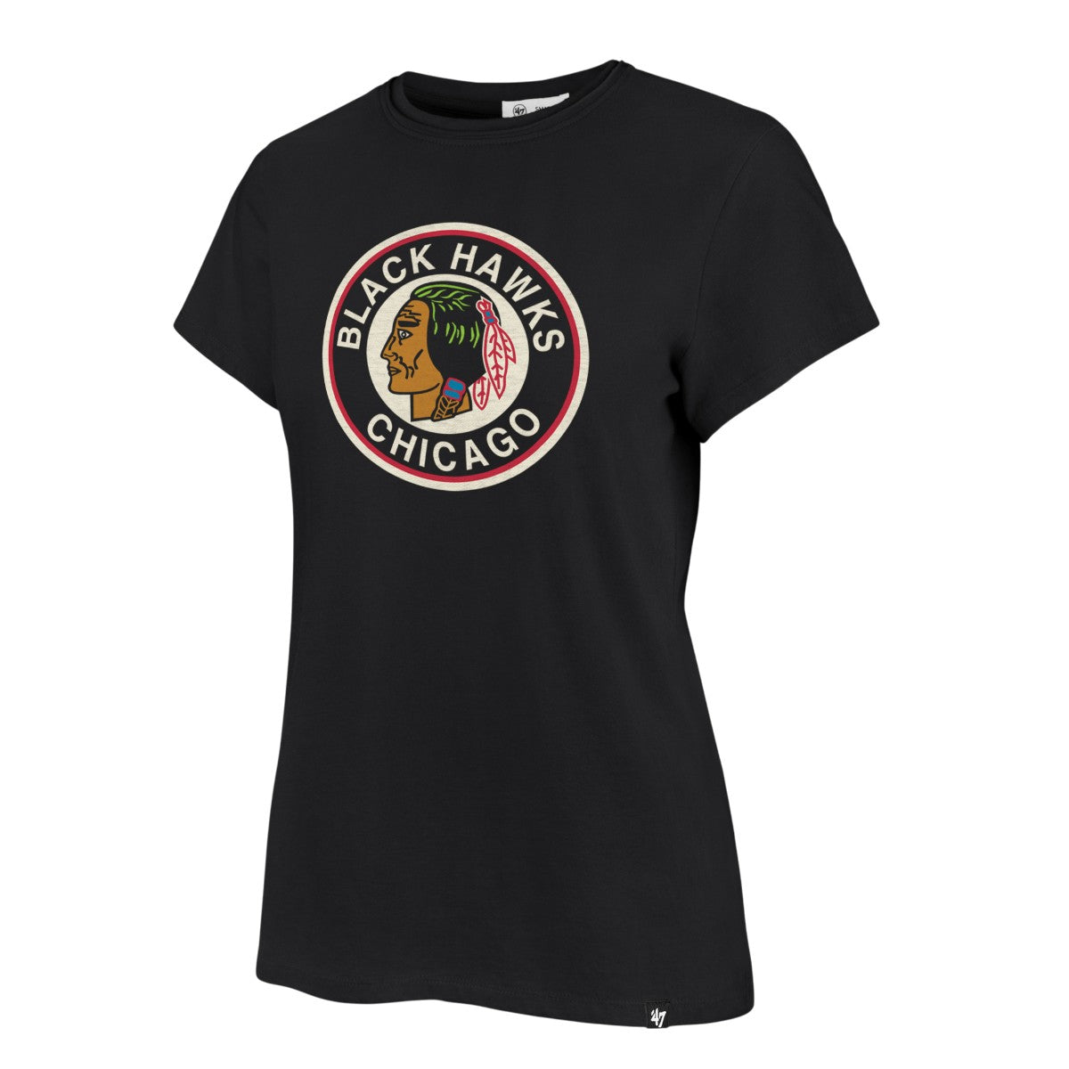Chicago Blackhawks '47 Women's Black 1837 Frankie Tee