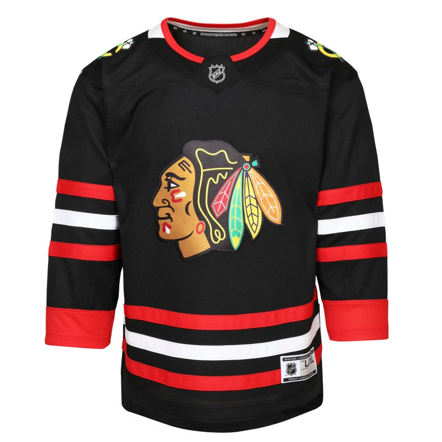 Chicago Blackhawks Youth Black Alternate Premier Jersey