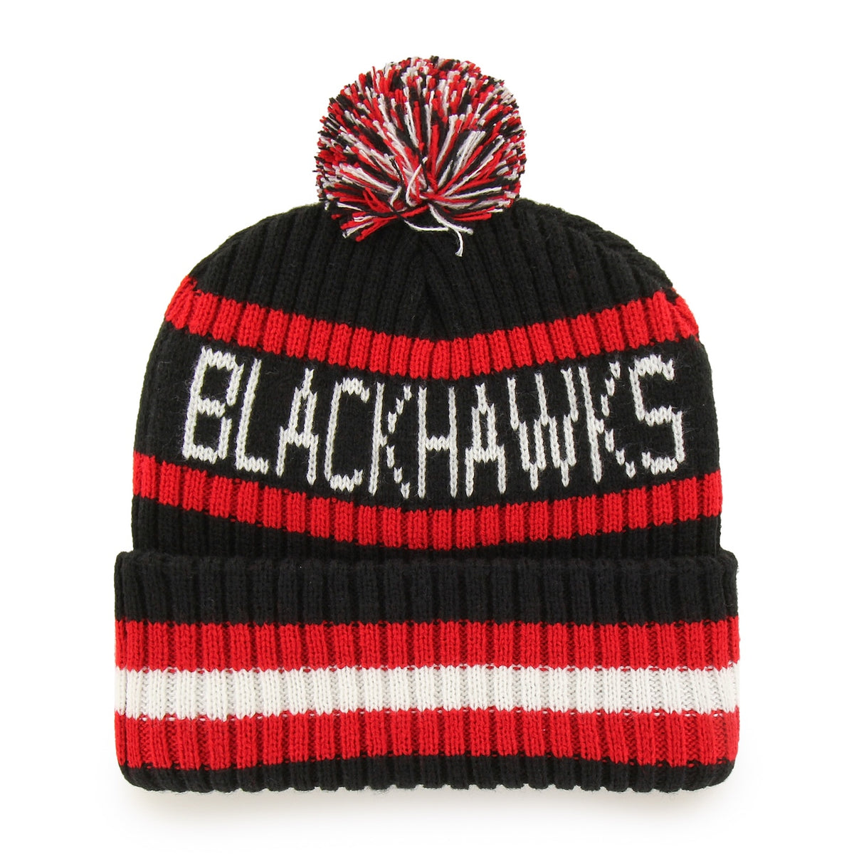 Chicago Blackhawks '47 Bering Black Cuffed Knit Hat