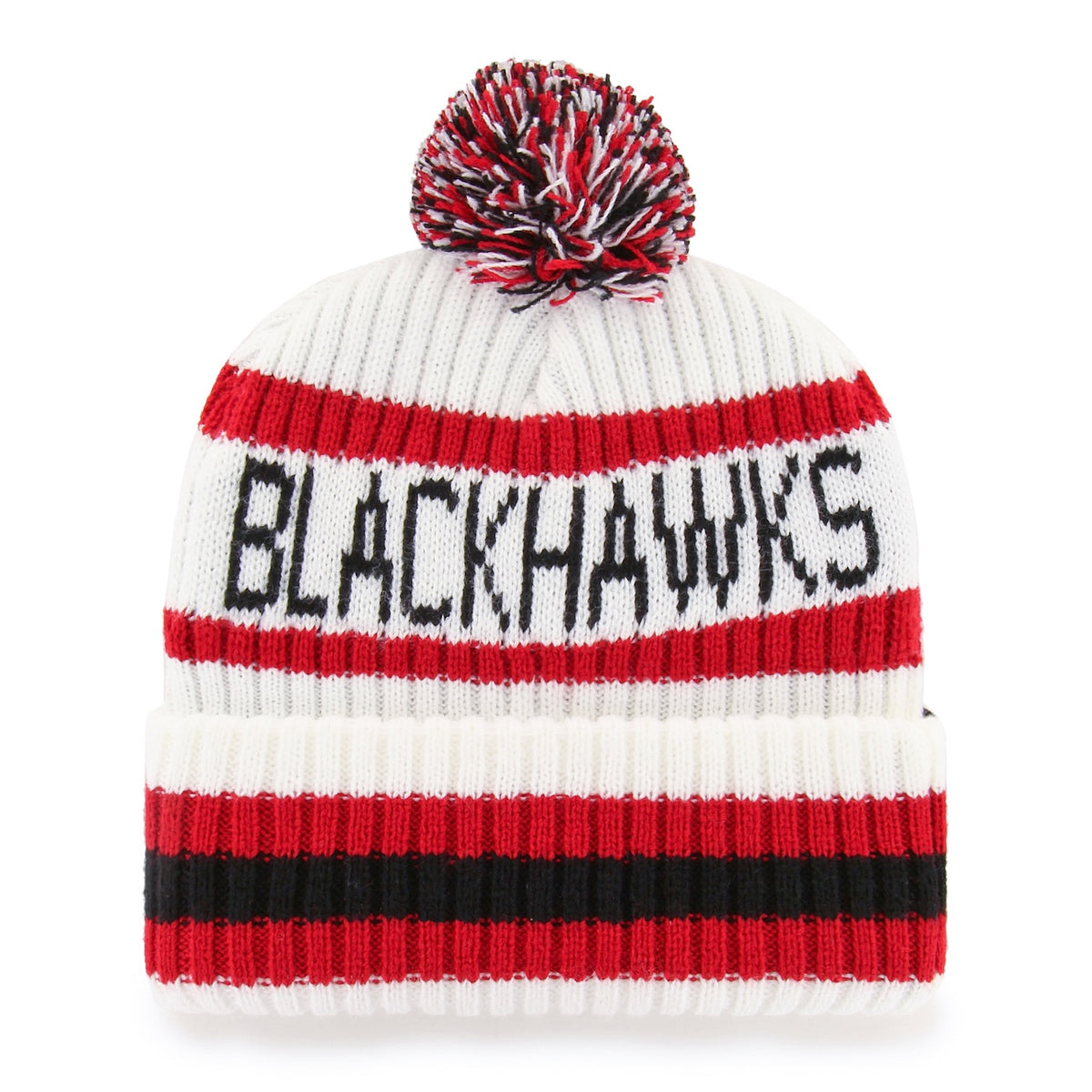 Chicago Blackhawks '47 Bering White Cuffed Knit Hat