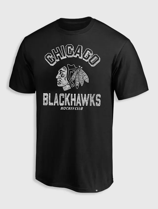 Chicago Blackhawks '47 Retrograde Franklin Black T-Shirt