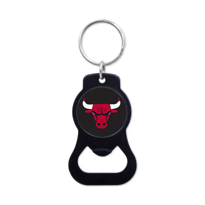 Chicago Bulls Black Bottle Opener Key Ring
