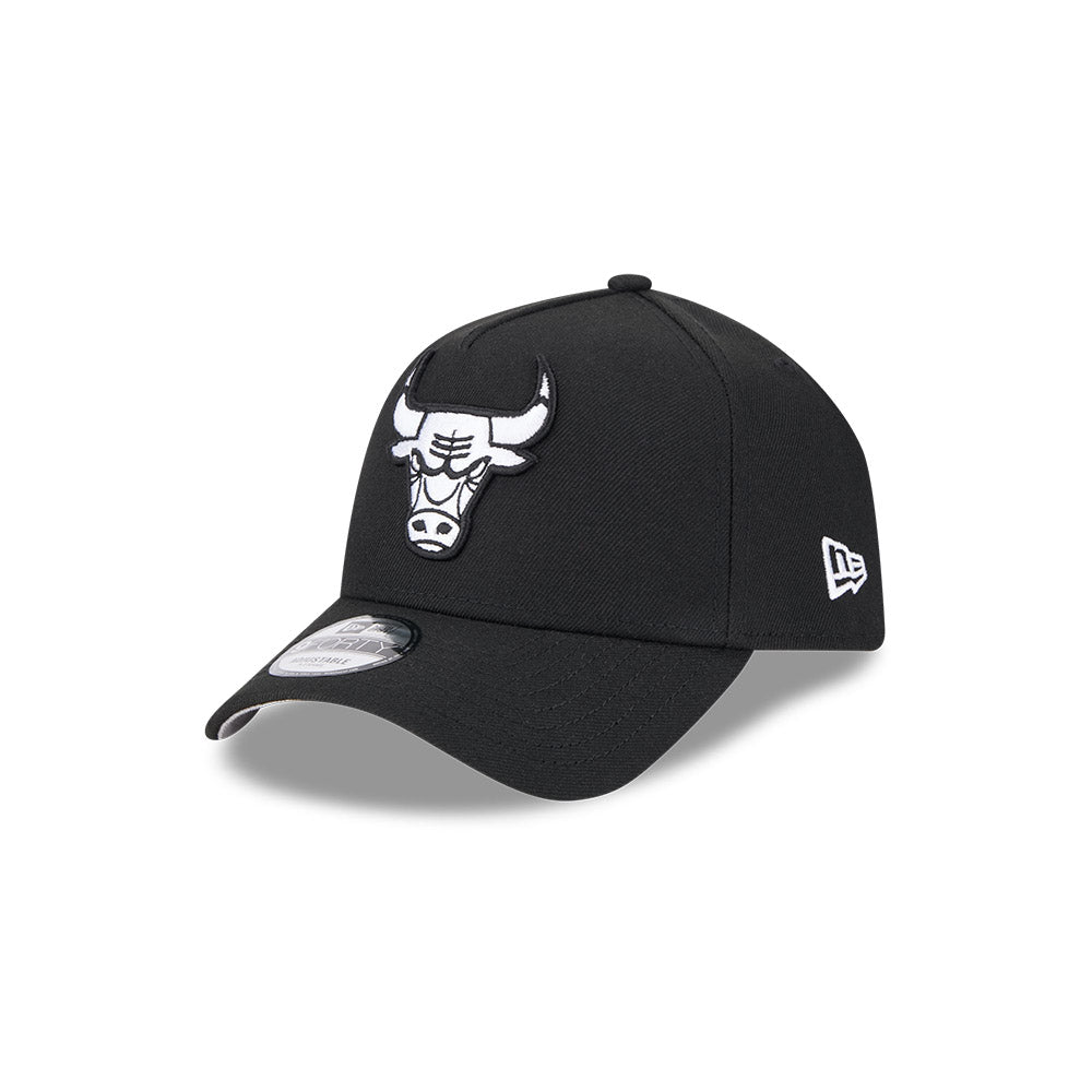 Chicago Bulls New Era 9FORTY A-Frame Black/White Adjustable Hat
