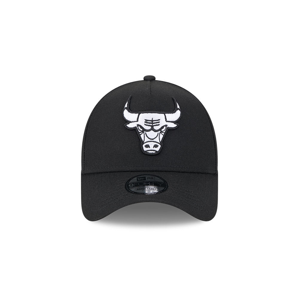 Chicago Bulls New Era 9FORTY A-Frame Black/White Adjustable Hat