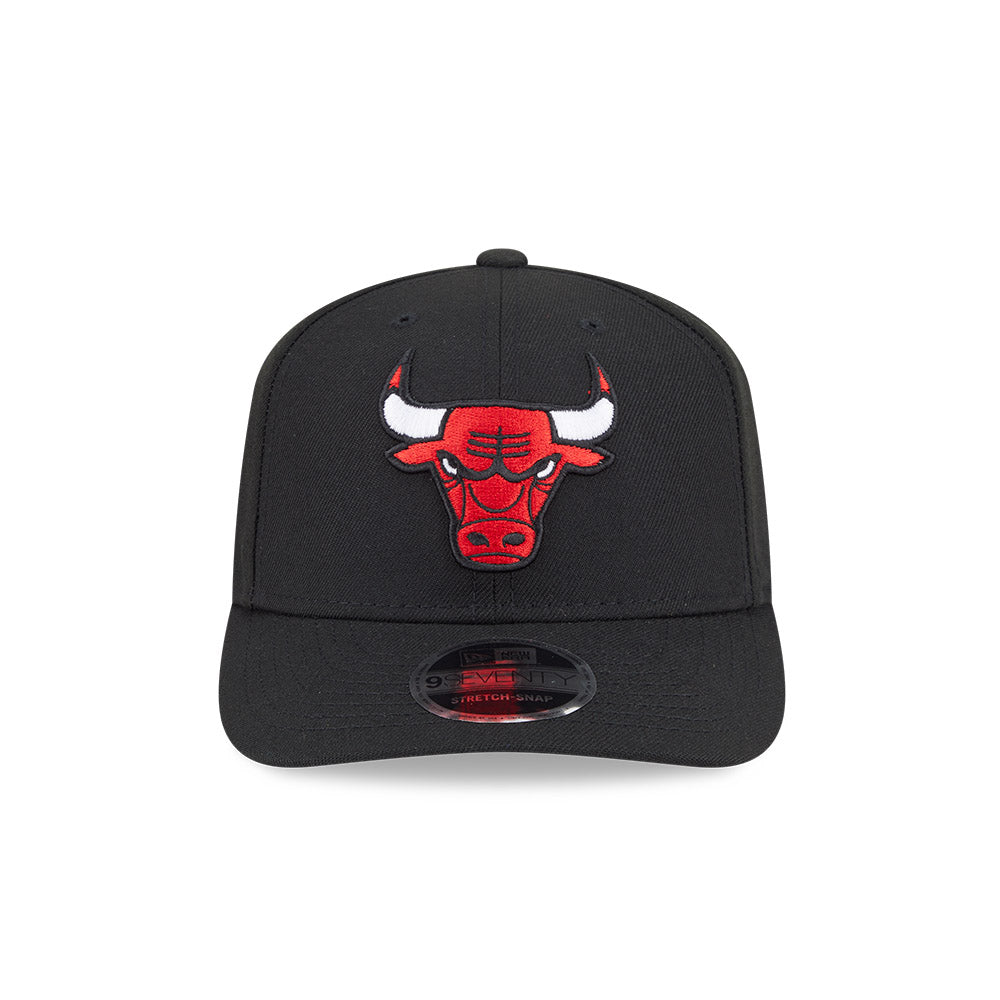 Chicago Bulls New Era 9SEVENTY Black EG Performance Stretch-Snap Adjustable Hat
